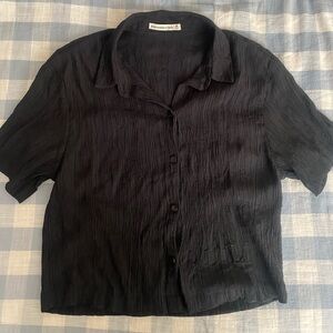 Button up crinkle shirt